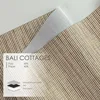 GoDear Design 99.99% Blackout Adjustable Sliding Panel Track Blinds forTrimmable Natural Woven Panel, Bali Cottages 4