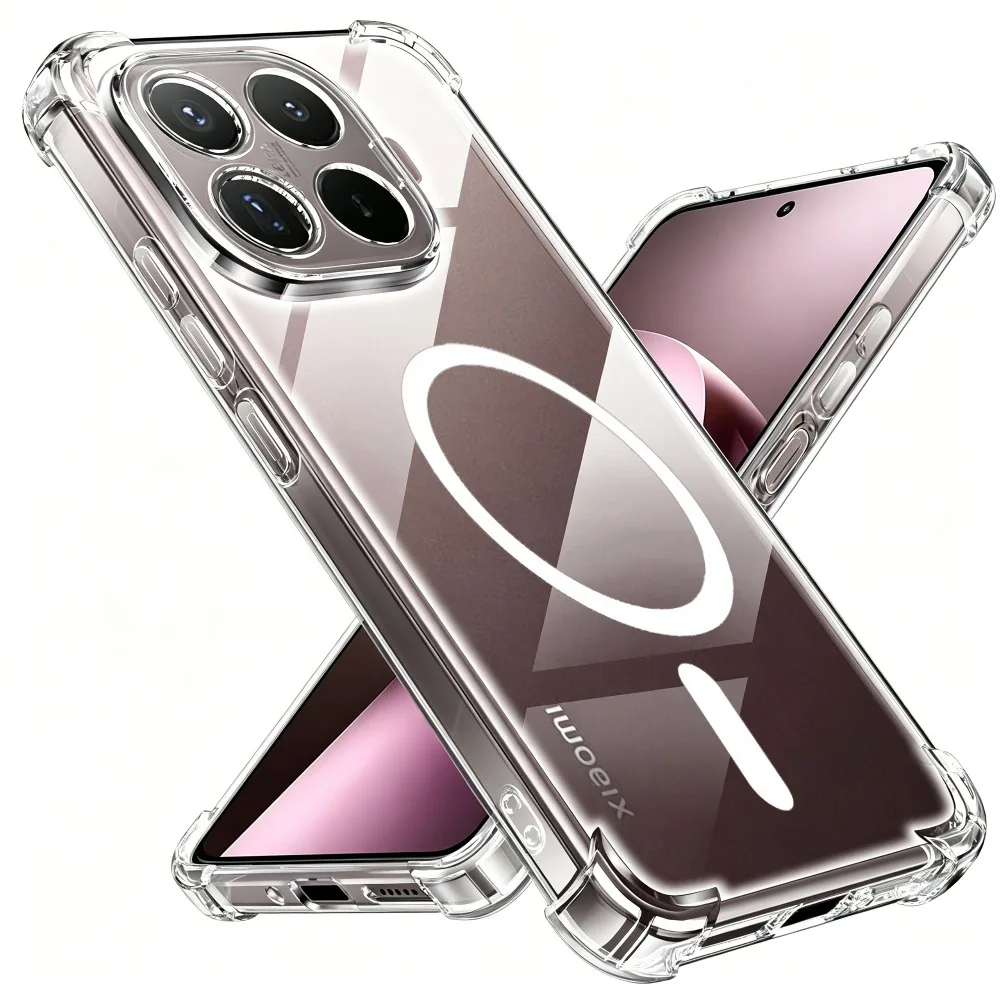 Magnetic Crystal Clear Protective Case with Magsafe - Transparent Cover Coque s