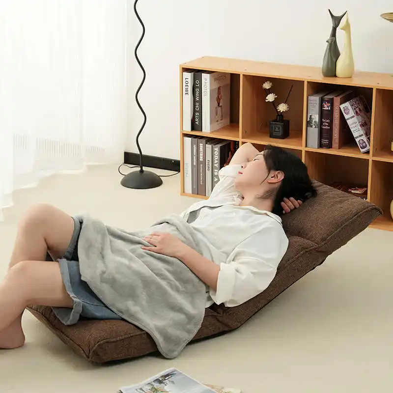 Floor Chair Japanese Style Adult Foldable Multifunctional Leisure Tatami Lazy Sofa Folding Chaise Lounge Soft and Comfortable