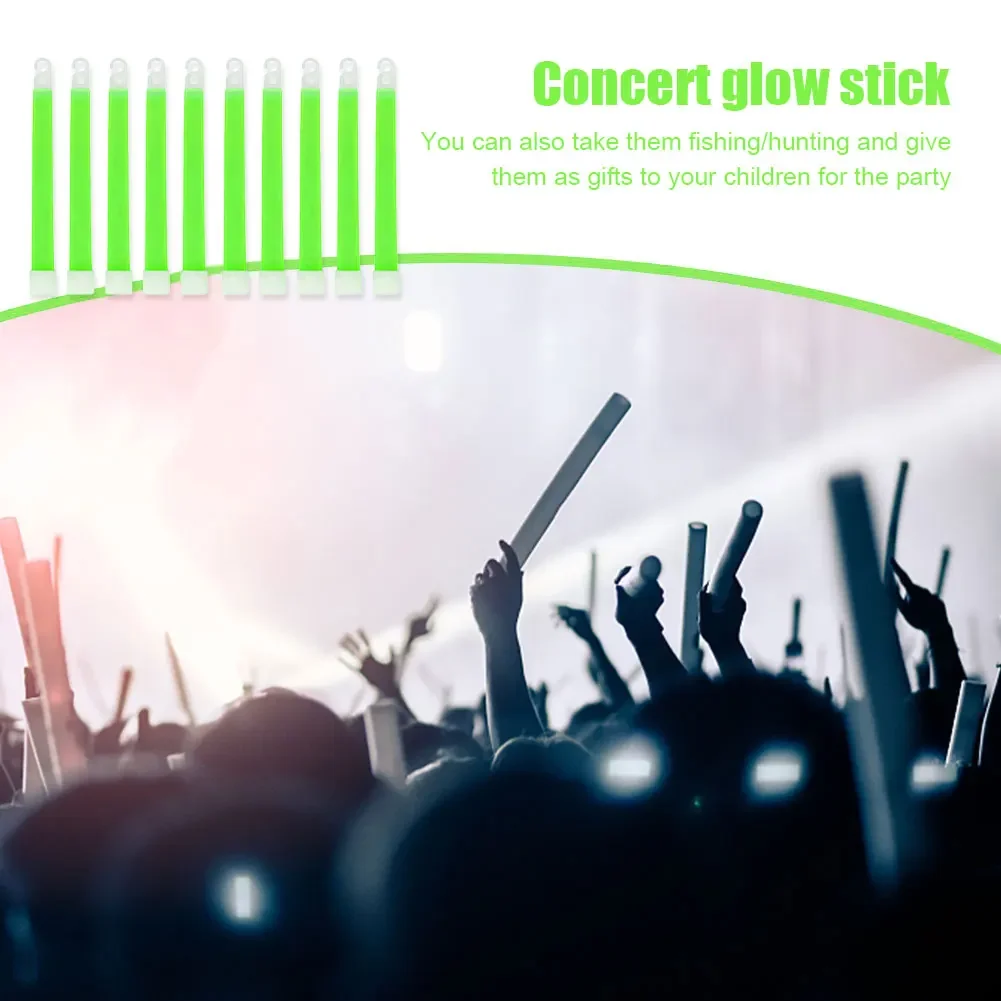 10/5pcs Fluorescence Light Glow Sticks with Hook for Hiking Camping Outdoor Emergency Lighting Party