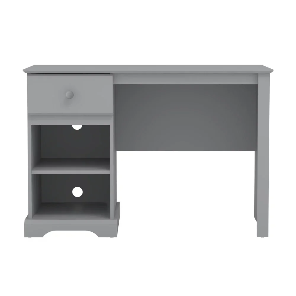 Description Picture 4 of itemCampbell Wood Kids Desk with 1 Drawer and 2 Shelf Storage, Gray,Wood, Metal,For Bedroom, Office, Study