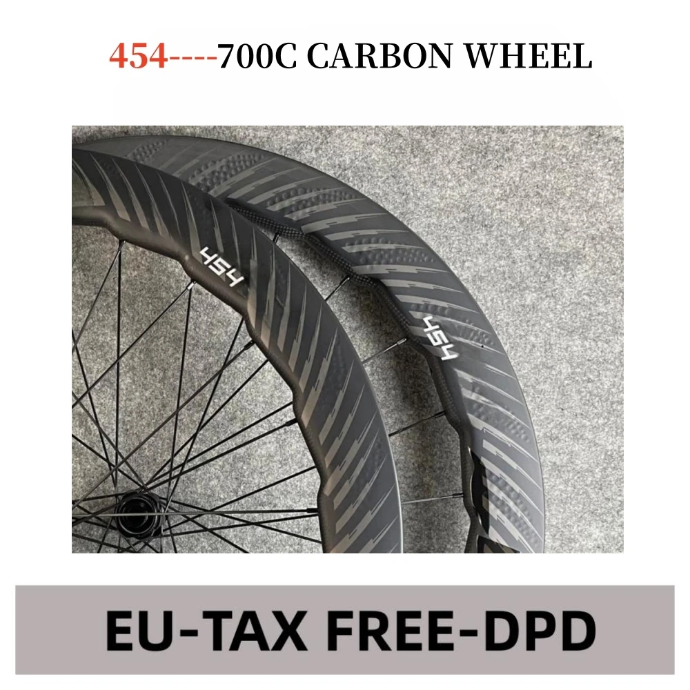 

454 700c UD Carbon Road Bike Wheels Bicycle Wheelset Rim Brake 25*58mm Clincher/Tubeless Wheel Glossy/Matte DPD XDB UPS Ship