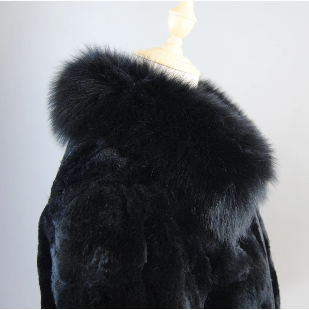 Rex Rabbit Fur Coat | Slim Fit Natural Fur Jacket For Women Winter Outerwear