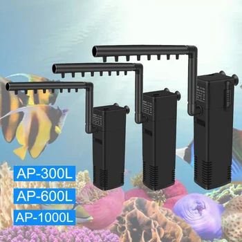 EU Plug Aquarium Fish Tank Oxygen Increasing Pump Low Level Water Submersible Water Filter Pump Turtle Tank Filter
