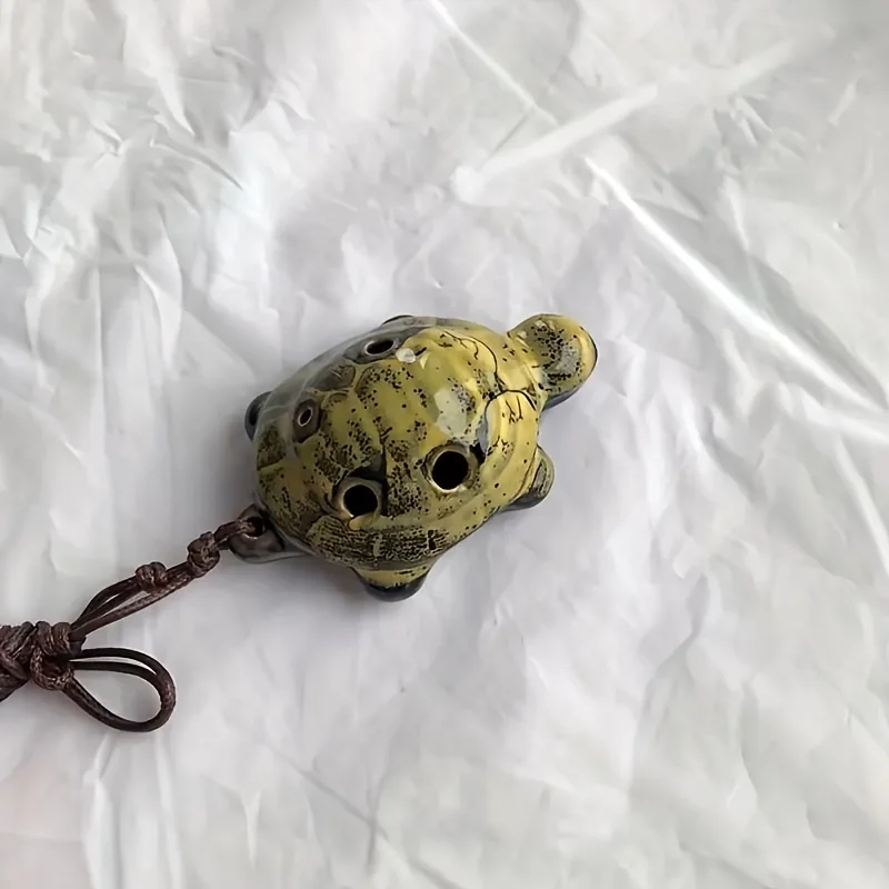 1pc-random,small turtle ocarina kiln color changing series 6 hole ocarina
