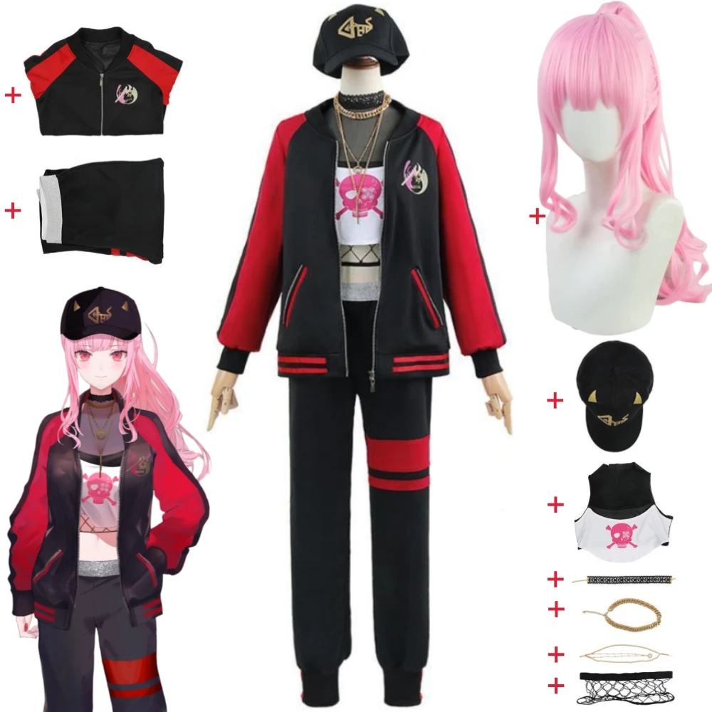 

Youtuber Vtuber Mori Calliope Sama Cantaloupe Boing Rushia Your Mori Dad Calli Hololive En Myth Cosplay Costume Wig Anime Suit