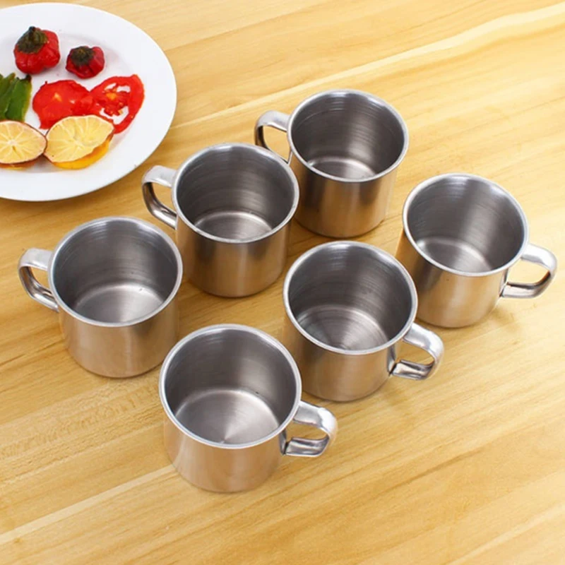 1/3/6pcs Mug Coffee Cup Water Cup Teacup Outdoor Camping Hiking Tea Mug Stainless Steel Office School Gift Useful coffee cup tea cup coffee mug