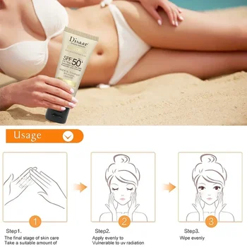 Facial Body Sunscreen Whitening Sun Cream SPF 50 Moisturizing Anti-Aging Oil-control Dust Oil Control Reduce Melanin Skin Care - Thumbnail 6