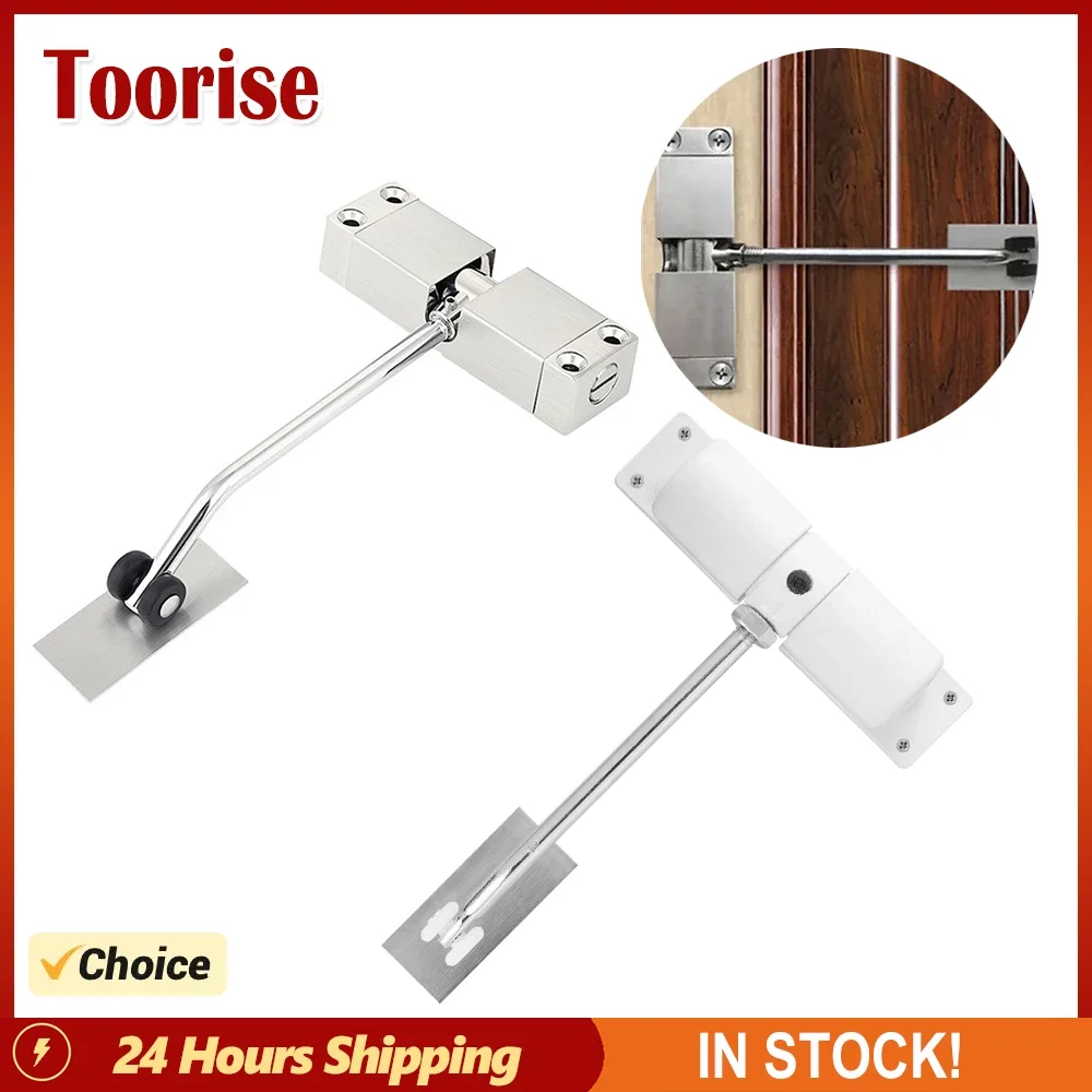 Automatic Door Closer Metal Safety Spring Door Closer Spring Adjustable Durable Convert Hinged to Self-Closing door closer