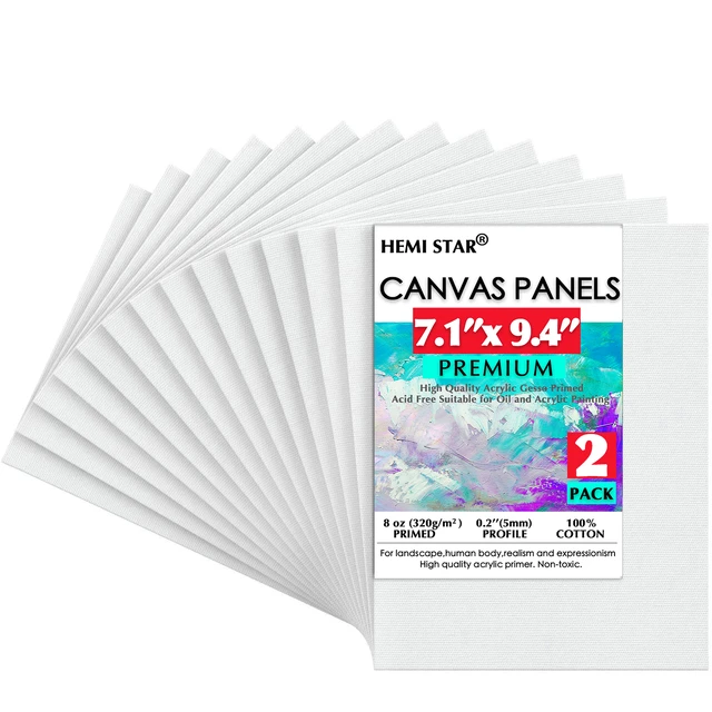 Locsyuve Stretched Canvas, Pack of 4, 8x8 Inches, Square White Canvas, 100%  Linen, 8 Oz