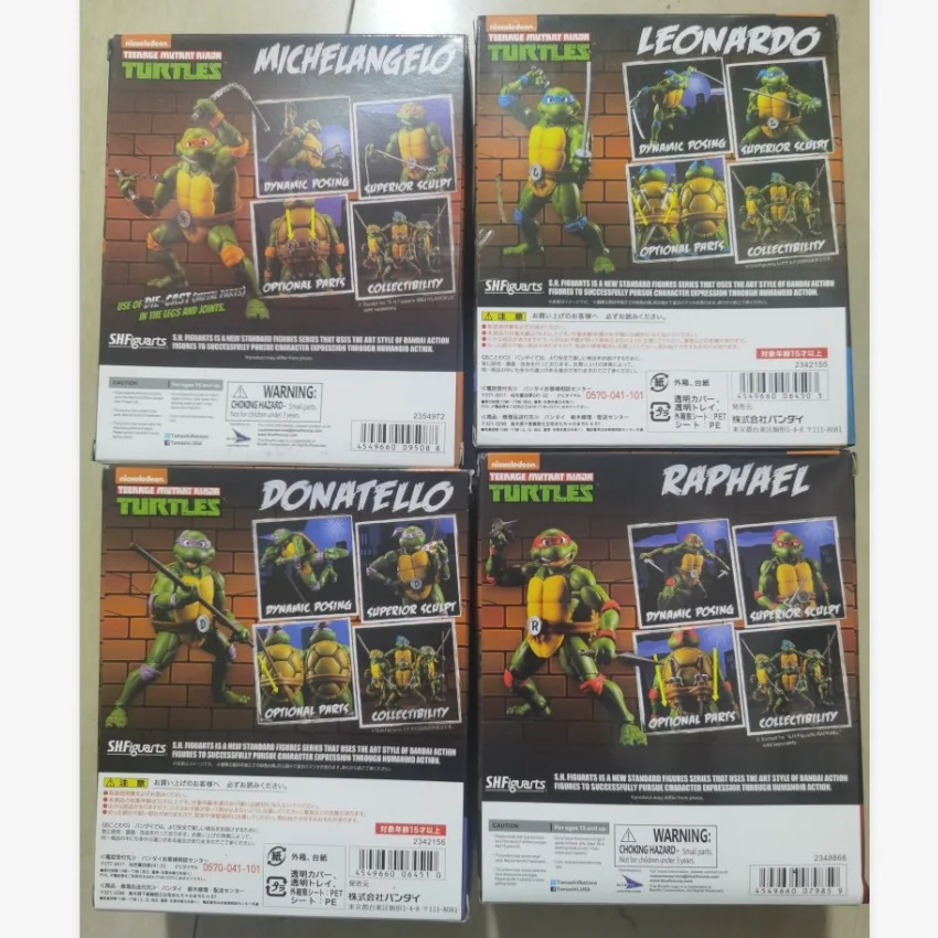 Shf tartaruga ninja leo leonardo rafael michelangelo donatello figura de  ação modelo brinquedos