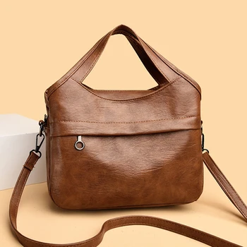 Borsa messenger vintage di lusso semplice, borsa a tracolla di design popolare per donna, elegante borsa tote in pelle