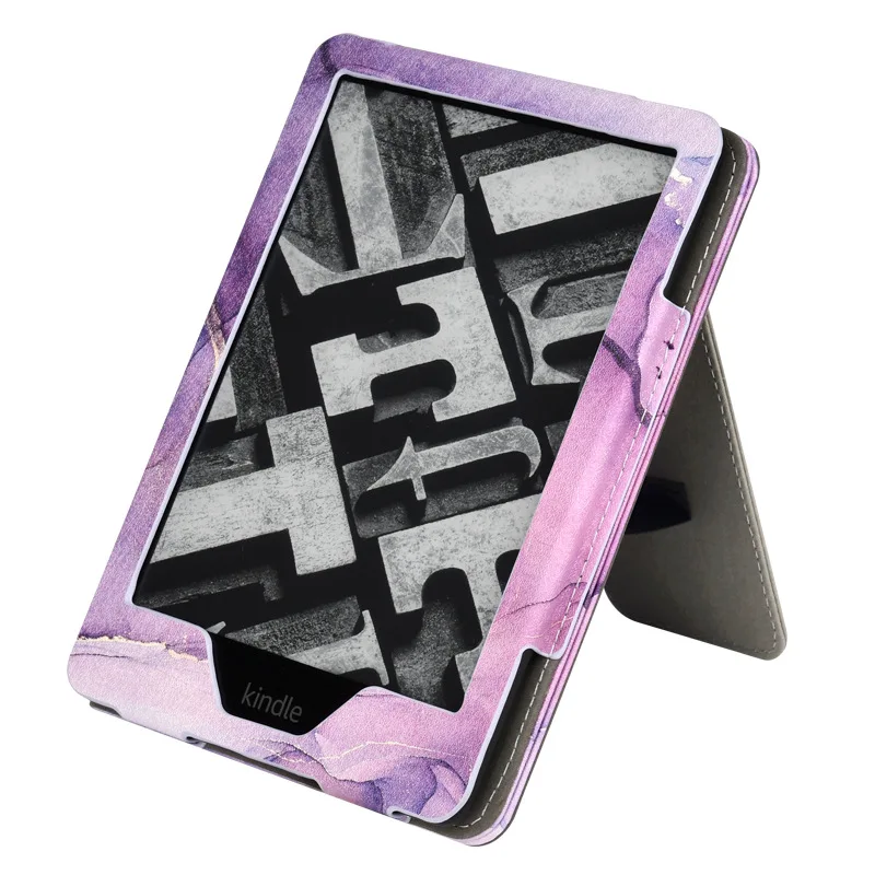 Estojo Colorido com Alça de Mão para Kindle Paperwhite 11 ° Protetor Inteligente Durável pu Capa de Couro com Slot para Cartão - Imagem 3