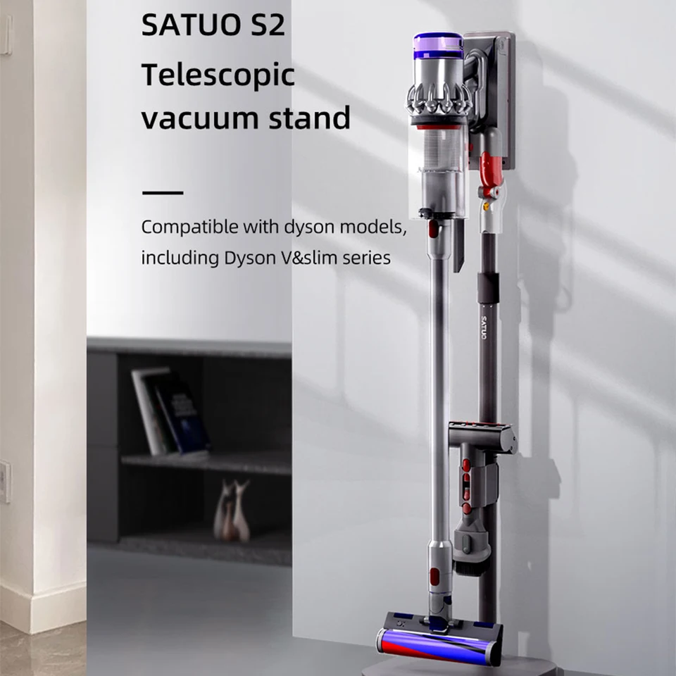 Soporte Aspiradora Compatible para DYSON V6 V7 V8 V10 V11 V12 Metálico CON  RUEDAS