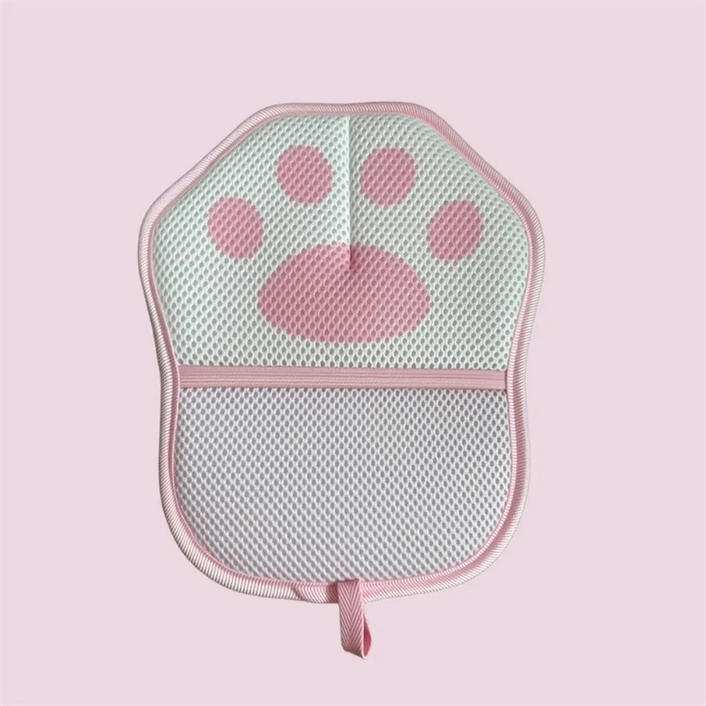 2Pcs Electrostatic Adsorption Pet Hair Remover Cat Paw Cute Cat Hair Cleaning Glove Massage Brush Double-sided