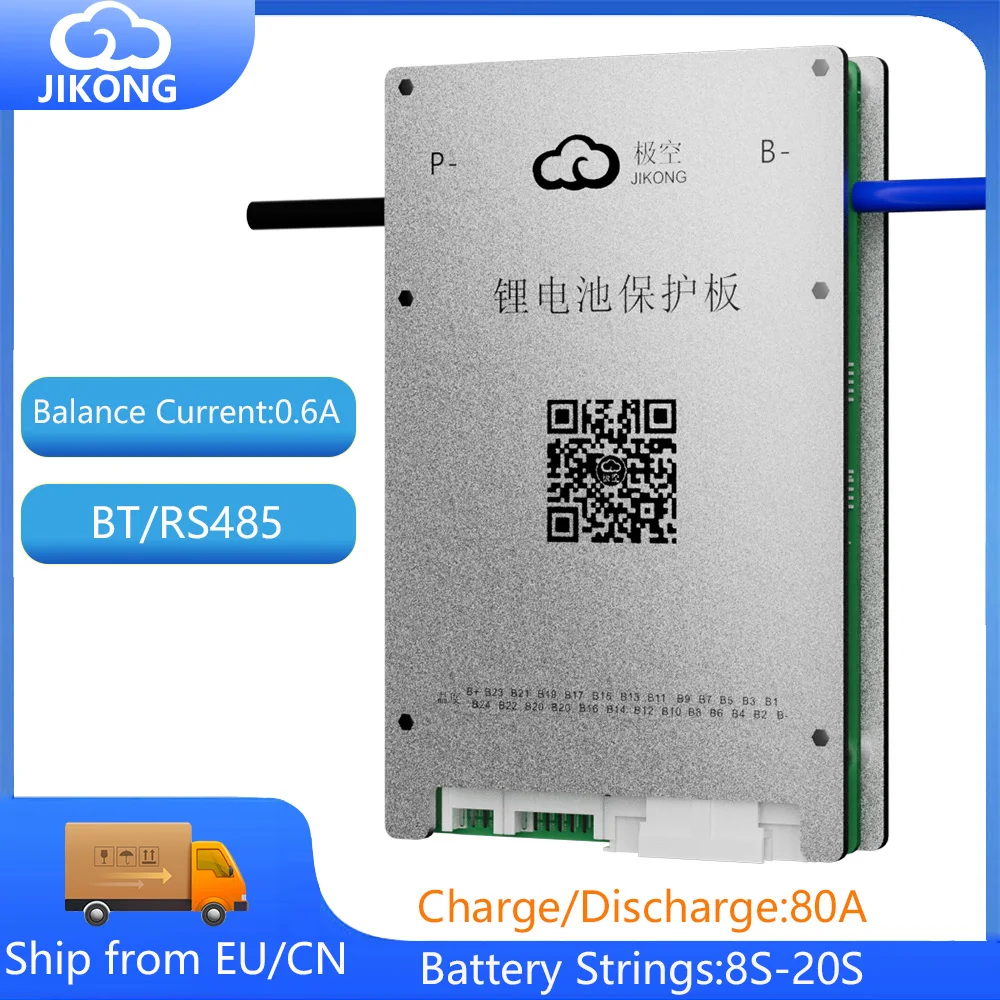 

JIKONG Smart balance BMS BD6A20S8P Liion LiFepo4 LTO BMS 2S 3S 4S 6S 7S 8S 9S 10S 11S 12S 13S 14S 15S 16S 17S 18S 19S 20S 48V