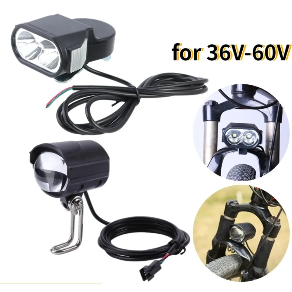 防水電動自転車ライト,2 in 1,DC 36v 48v 60v,自転車,スクーター
