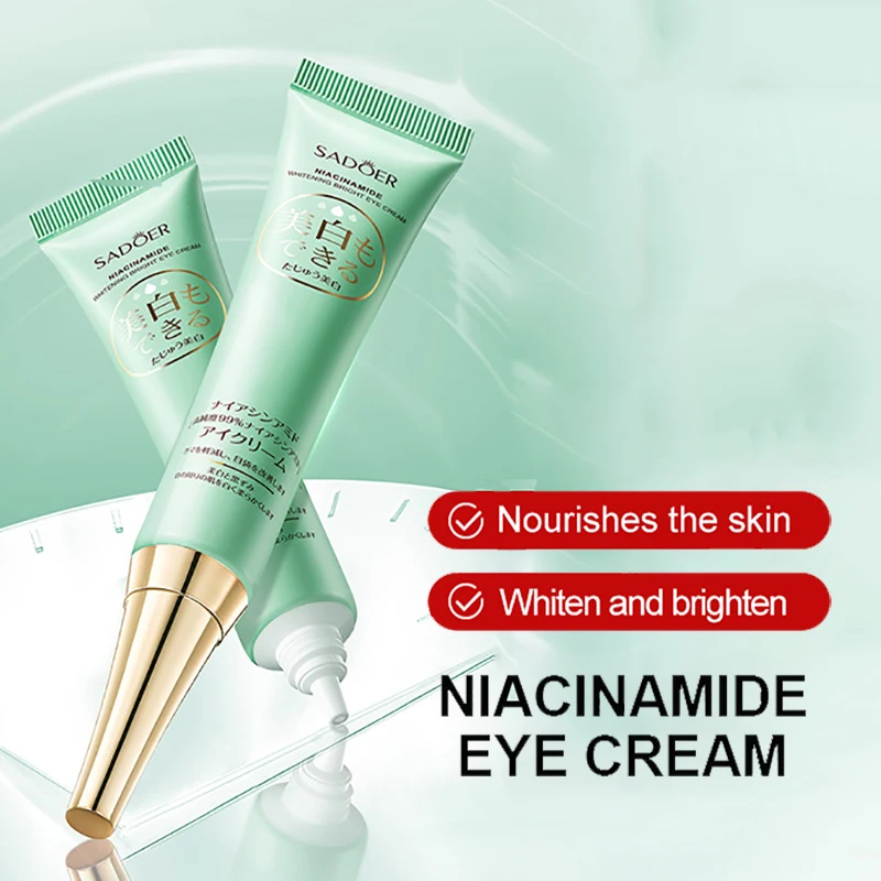 SADOER Nicotinamide Eye Cream Anti Dark Circles Remove Eyes Bags Moisturizing Eye Creams Beauty Eyes Korean Skin Care Cosmetics