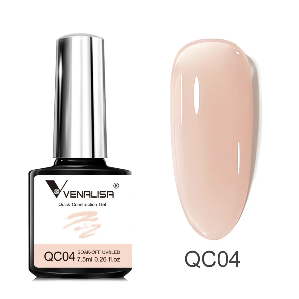 VENALISA Quick-Build Nail Gel - Semi Transparent Jelly Pink 7.5ml