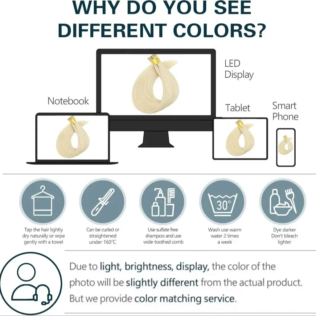 16A 고밀도 벌크 헤어 100% 리얼 버진 스트레이트 인모 벌크 연장 번들 I팁 V팁 플랫팁 나노 링 브레이딩