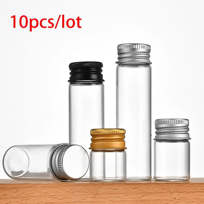 10 pieces 5ml/6ml/7ml/10ml/14ml/18ml/20ml/25ml/30ml Glass Bottles