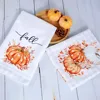 4-pack autumn pumpkin napkins, 40 * 60cm flat and stain resistant, suitable for dining and kitchen use 4