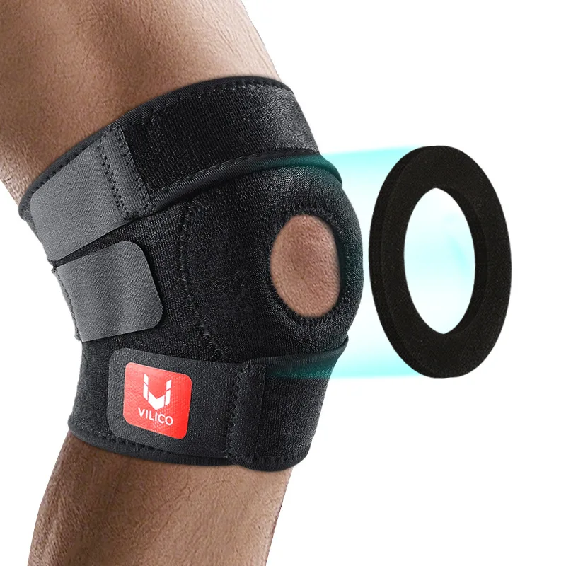 2PCS Adjustable Elastic Knee Support Brace Kneepad Patella Knee Pads Hole Sports Kneepad Safety Guard Strap For Running Dancing