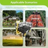LZBEITEM Steel Garden Cart, Heavy Duty 1400 lbs Capacity, with Removable Mesh Sides to Convert into Flatbed, with16 in Tires 6