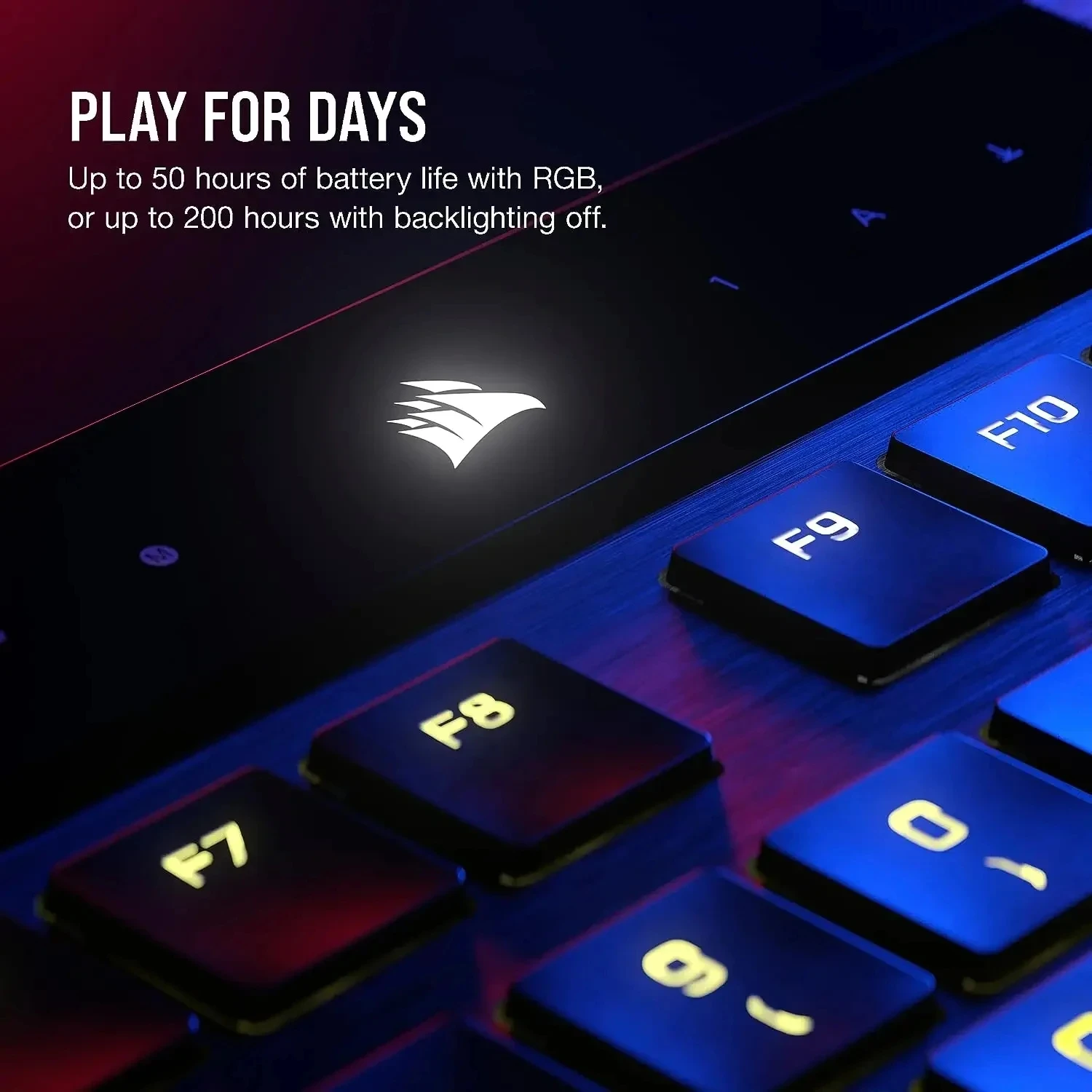 Corsair K100 AIR 무선 RGB 기계식 키보드, 초박형 저지연 블루투스, 체리 MX, 울트라 로우 프로파일 키 스위치, 신제품