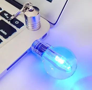 Bulb with LED Light Pendrive Usb Flash Drive 2.0 Memory Stick 4gb 8gb 16gb 32gb 64gb Wedding/photography Bulk Gifts Storage Disk 1