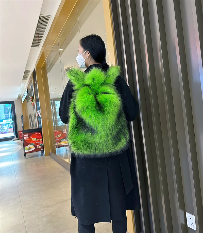 

Faux Fur Backpacks for Women Kawaii Woolen Fabric School Bag Y2k Korean Travel Girls Fluffy Backpack Cute Plush Winter Schoolbag