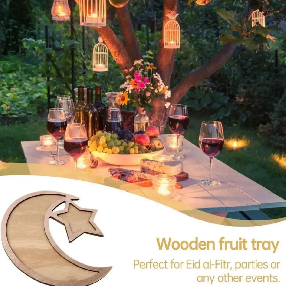 Wooden Eid Mubarak Food Tray For Home 2025 Ramadan Kareem Islamic Muslim Party Decor Eid Eid Al Adha Desk Decoration Gifts B8w2 2