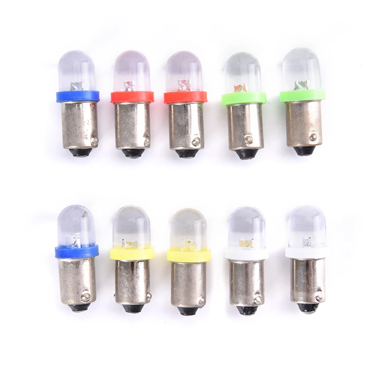 10PCS BA9S LED Bulbs T4W T11 Car Instrument Cluster Lights 1895 64111 RGB Gauge Dashboard Map Lamp 53 57 Interior Lighting 12V
