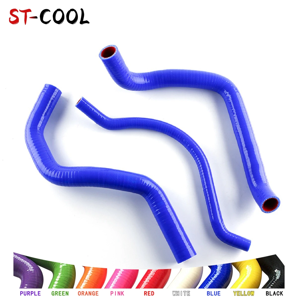 FOR SUZUKI GSXR750 GSX R 750 2000-2003 2001 2002 Silicone Tube Pipe Radiator Coolant Hose 3Pcs 10 COLORS 1pcs hose assy radiator for jac refine m5 upper and lower water pipe hoses of radiator tank