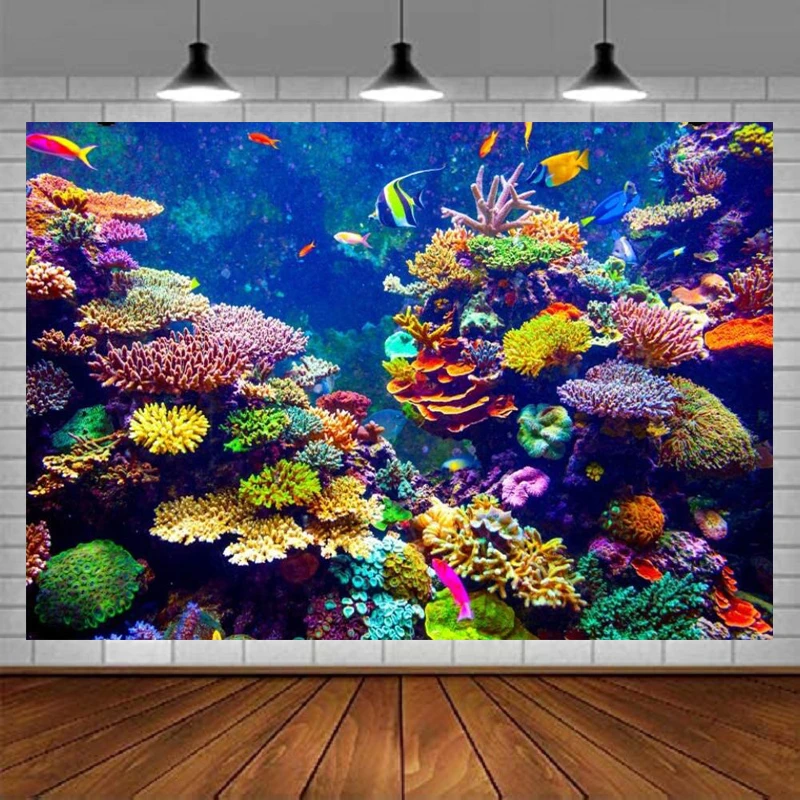 Background Aquarium 3d Decor Background Fish Plants Backdrop
