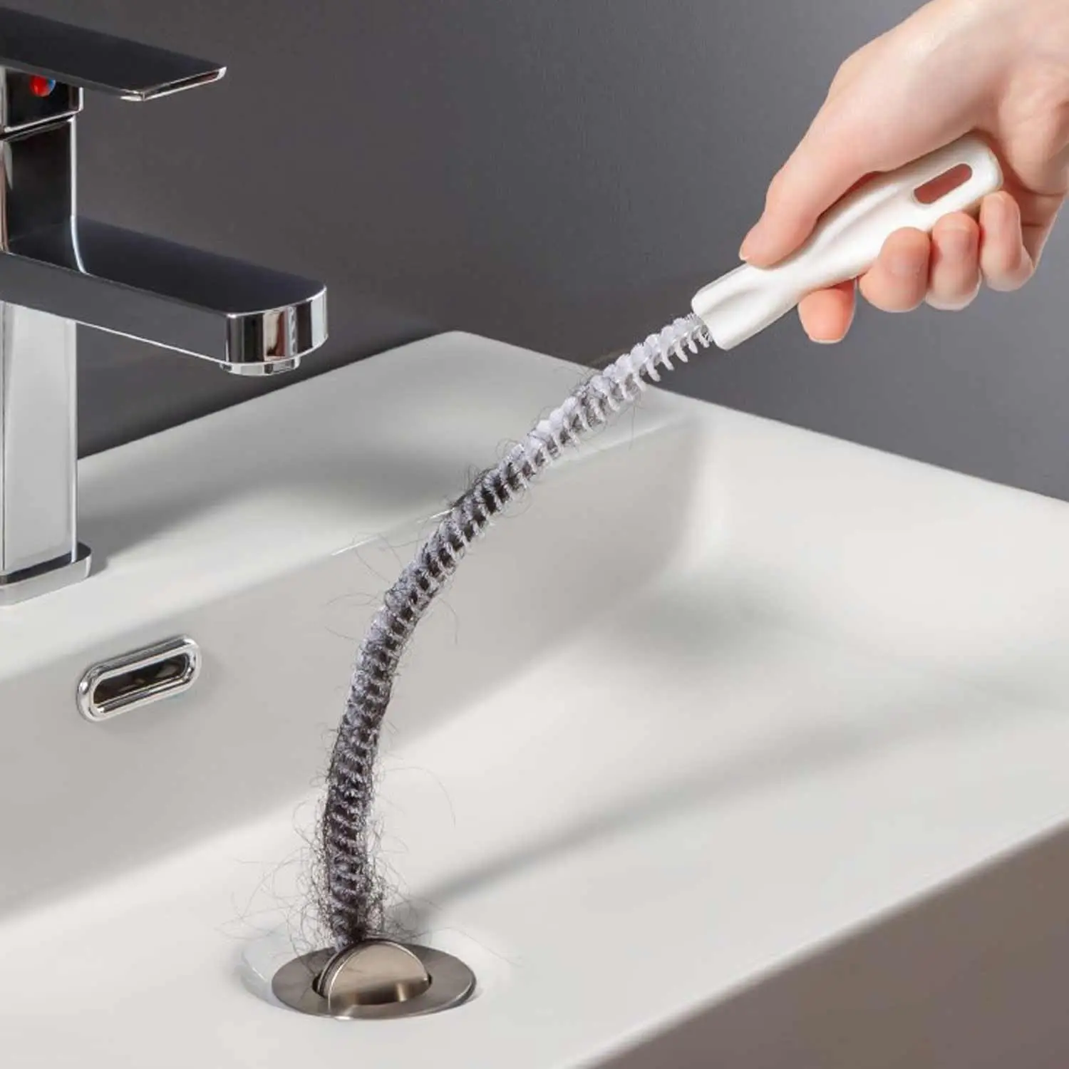 Flexible Sink Cleaning Brush Drain Pipe Dredging Cleaning Brush Reusable Drain Unblocker Brush Dredge Tool Cleaner Stick