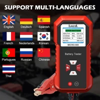 12V Car Battery Tester  Lancol Micro 500 40-3000 CCA Lithium Battery Test Lead Acid Battery Analyzer LED Display 2