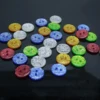 50pcs 10mm/12.5mm/15mm/20mm Sparkle Christmas Mixed Glitter Resin Round Buttons For 2 Holes Sewing Accessories 3