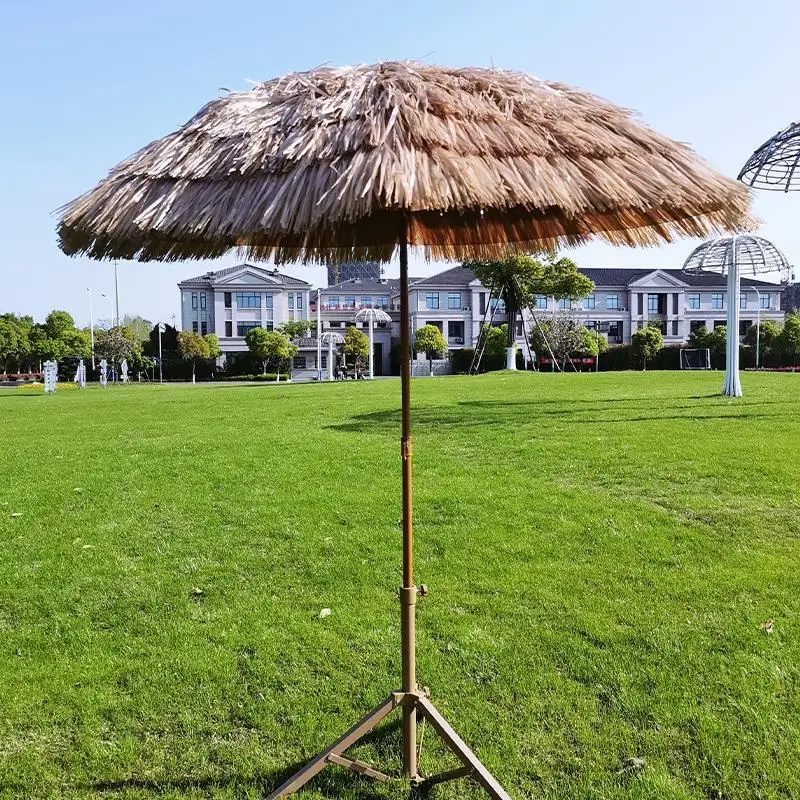 Artificial Straw Umbrella, Hawaiian Outdoor Beach, Internet Celebrity Hotel, Scenic Spot, Courtyard Plastic, 1.6m