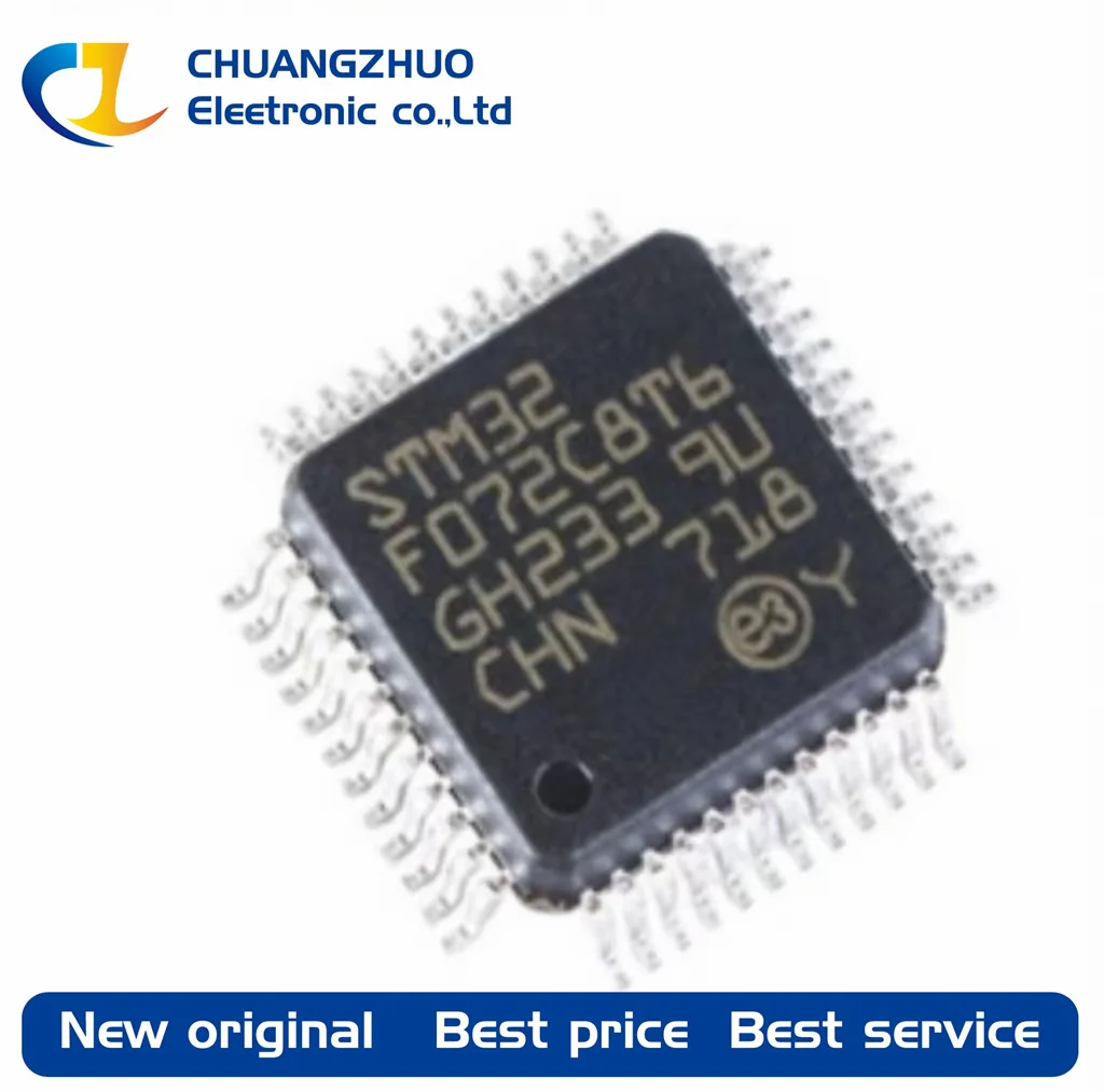 

1Pcs New original STM32F072C8T6 64KB 1.65V~3.6V ARM Cortex-M0 16KB 48MHz 37 LQFP-48(7x7) Microcontroller Units