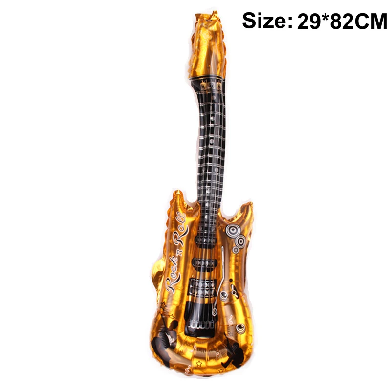 Aufblasbare Gitarren-Folienballons Aufblasbare Rockstar-Gitarre für Männer und Frauen 80er 90er Jahre Konzert-Themenparty Geburtstagsfeier-Dekoration – Detail 9