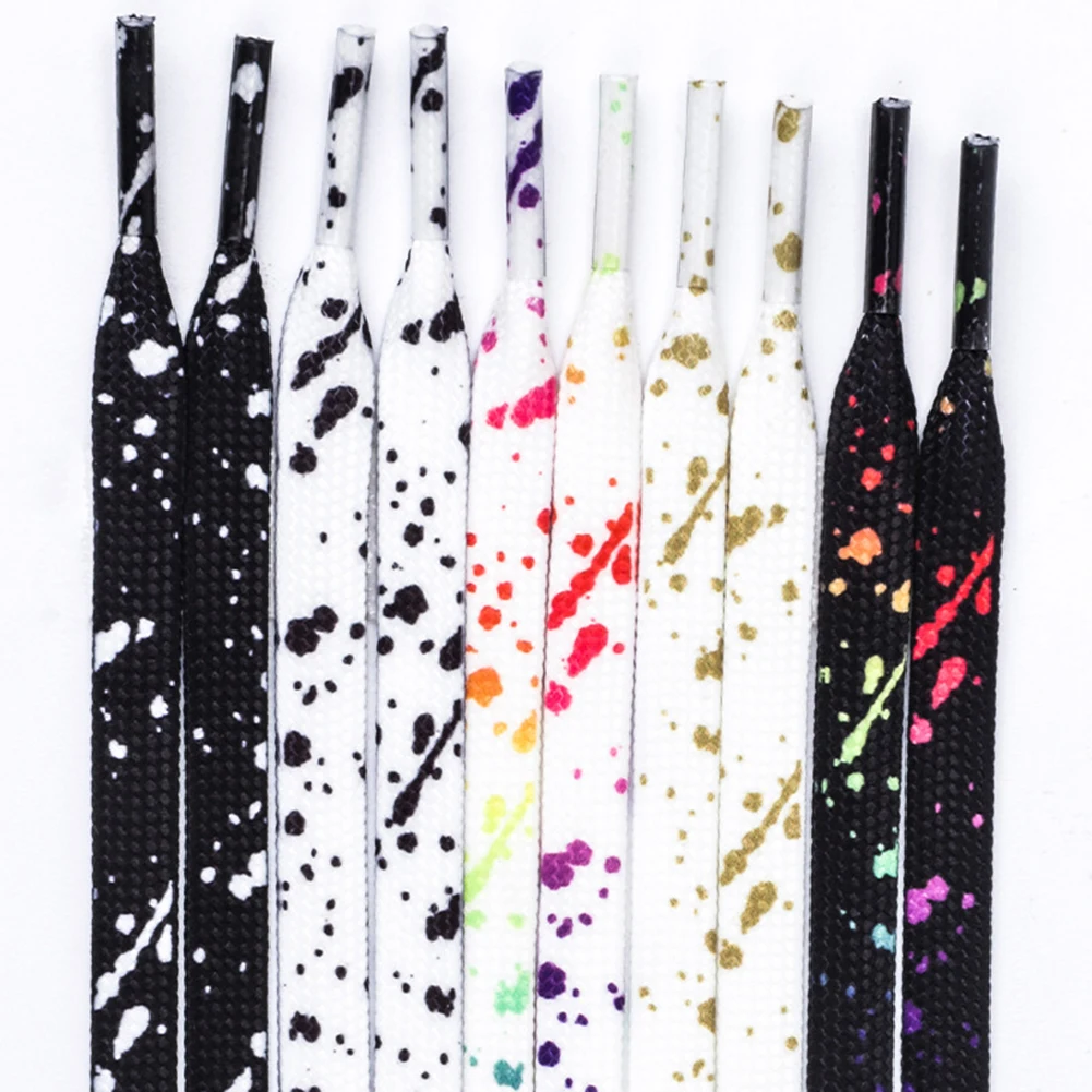 

Fashion Splash Ink Shoelaces for Sneakers Canvas Casual Sports Shoes Laces Flat Shoelace for Shoes Strings