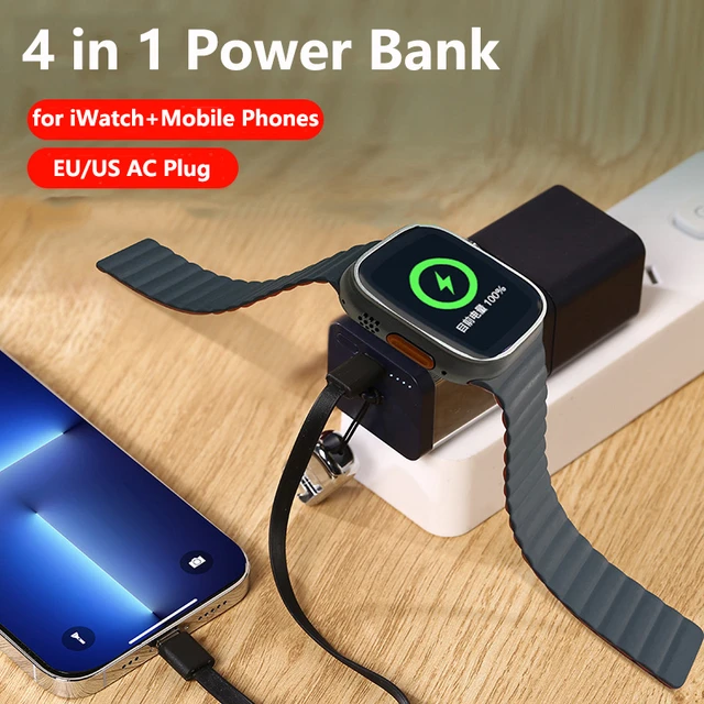 Portable Mini Power Bank 5200mAh with AC Plug PD20W Cable for