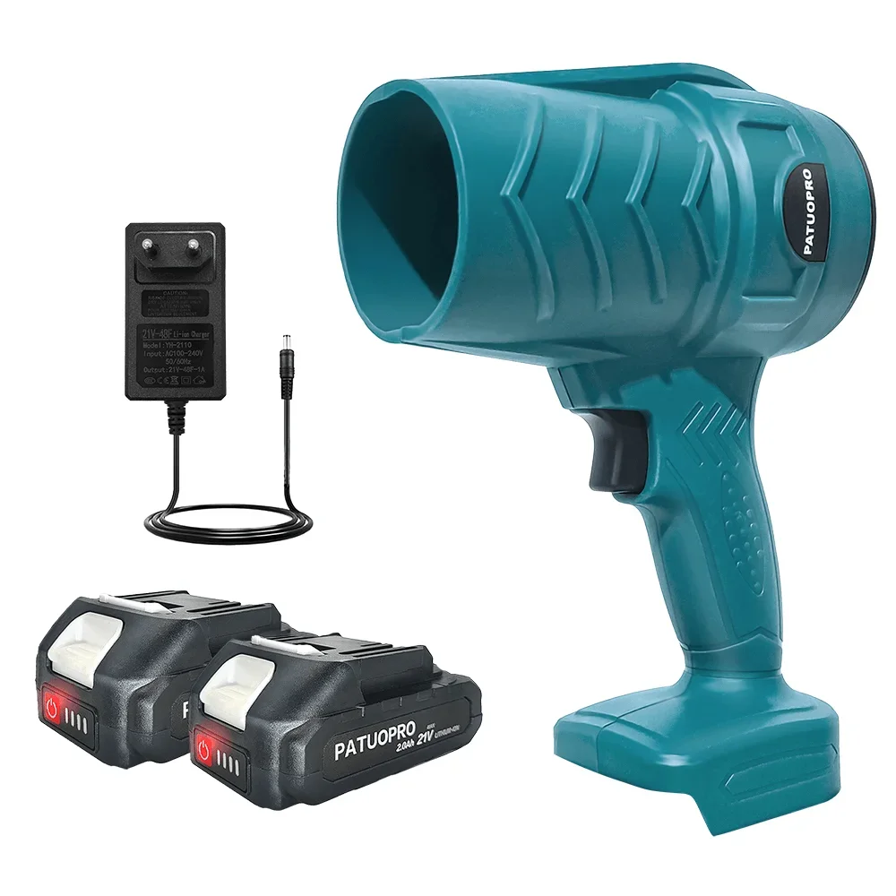 PATUOPRO Cordless Air Blower Turbo Jet Fan, Rechargeable Powerful Blowing Dryer Handheld Car Cleaning Tools For Makita 18V Battery
