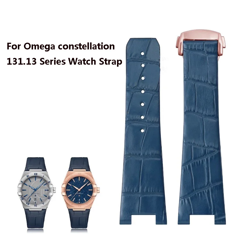 

Ремешок мужской из натуральной кожи с пряжкой-бабочкой для Omega Constellation Double Eagle 131,10 131,13 Series