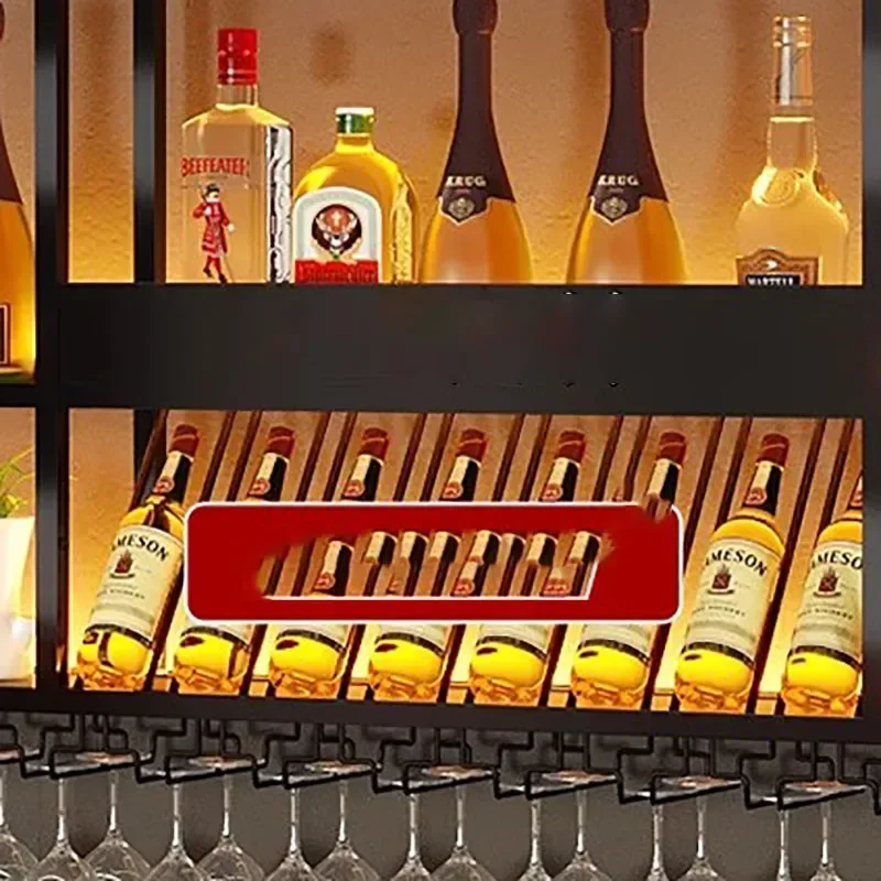Drink Bottle Corner Wine Rack Wall Mounted Bar Cabinet Holder