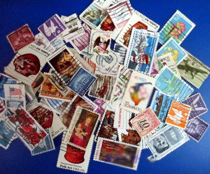 100 USA United States Nation Original Stamps Postmark America Country Stamp Different Used postage stamps