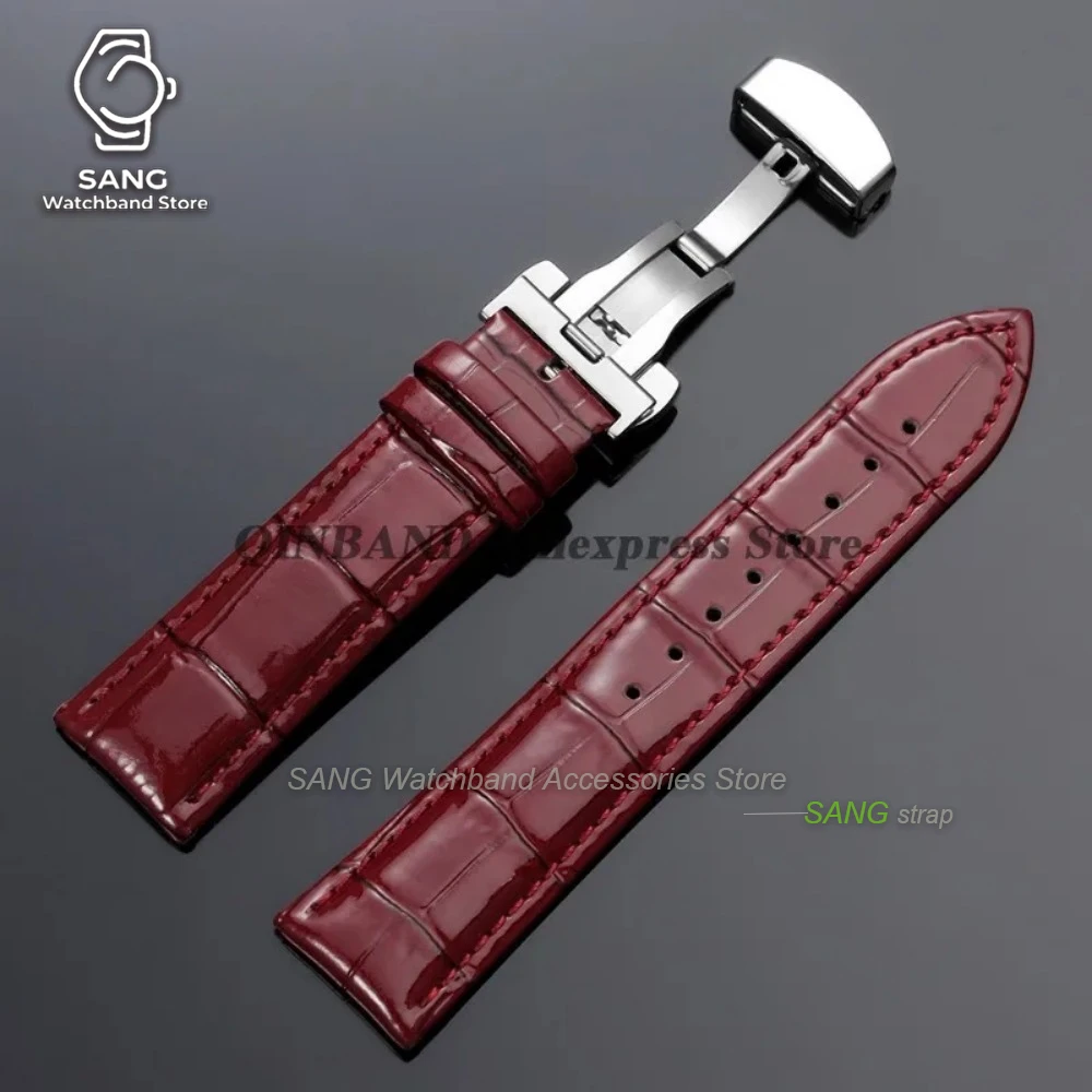 Premium Vintage Leather Watchbands with Butterfly Clasp – Adjustable Sizes