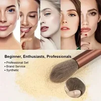Ensemble de pinceaux de maquillage, doux et moelleux, professionnel, fond de teint cosmétique, poudre, fard à paupières, mélange Kabuki, outil de beauté 4