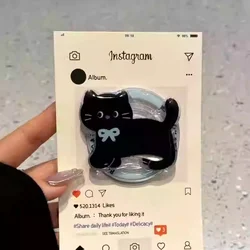 Korean Cute Kitty Magnetic Phone Griptok and Stand with Wireless Charging Holder (CX - 0359)